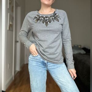 Custom Beaded Designer Sweatshirt